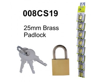 Clip Strip of 25mm Brass Padlocks